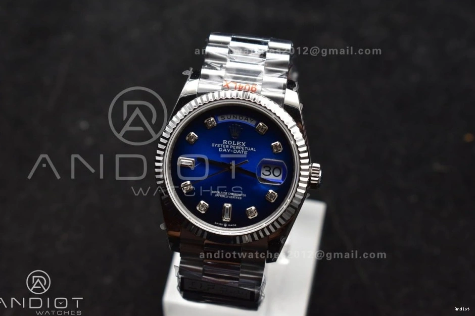 Edition Blue 904L Best V5 President on Dial Weight) vr3255 SS QF Diamond Bracelet DayDate (Gain 36 Steel 0505